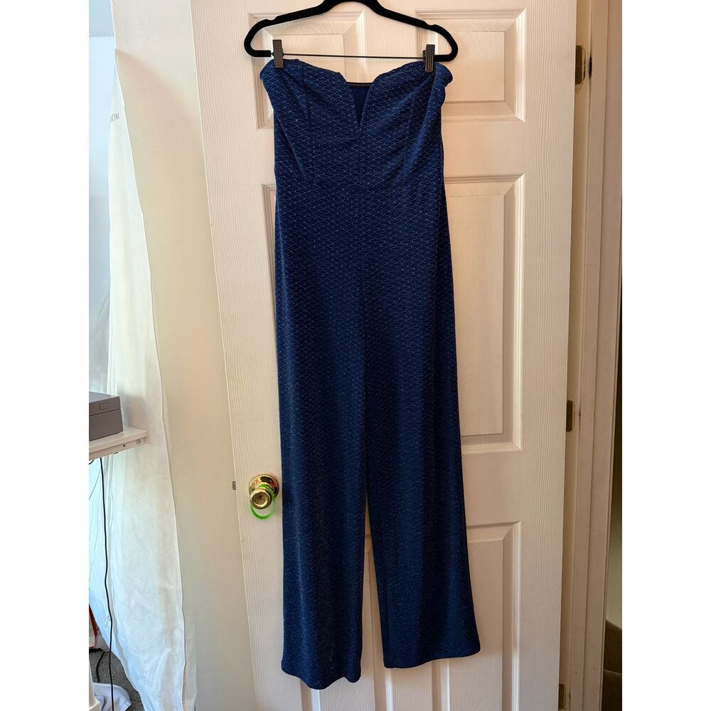 Sparkly Blue Strapless Jumper Size Large NWT